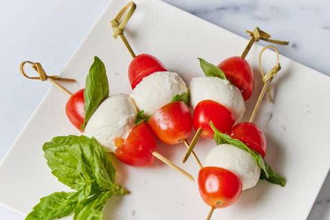 Tomato, Basil & Mozzarella Skewers