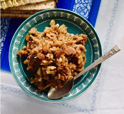 Charoses with Apples, Raisins, Walnuts, & Red Wine