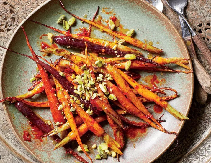 Sides - Roasted Heirloom Carrots with Honey & Pistachio
